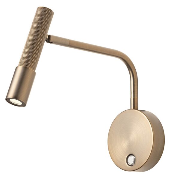 DRILL modern LED fali lámpa, antik bronz, fix, szabályozható fényerő, 3000K