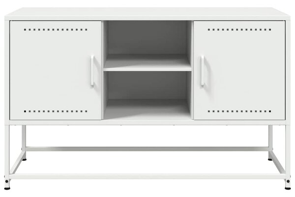 Fehér acél TV-szekrény 100,5x39x60,5 cm