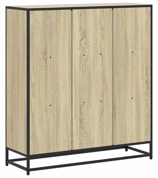 Sonoma tölgy szerelt fa és fém könyvszekrény 97,5x33x107,5 cm