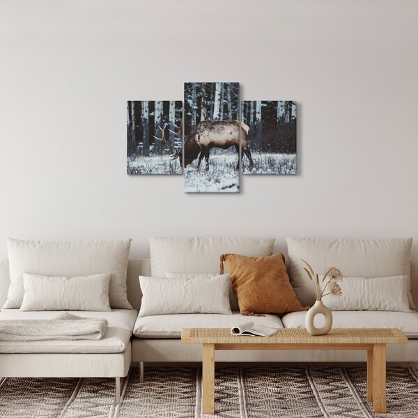 Kép - szarvas télen (90x60 cm)