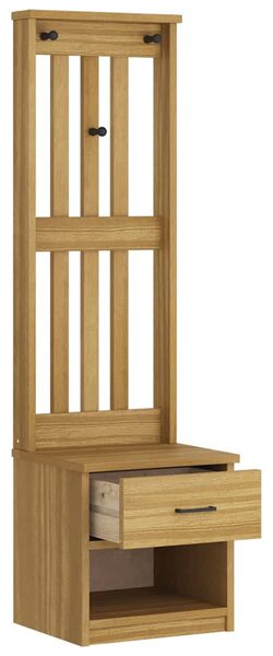 SANDNES tömör fenyőfa előszobafa 45x40x159,5 cm