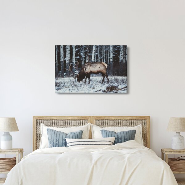 Kép - szarvas télen (90x60 cm)