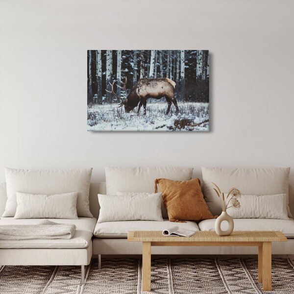 Kép - szarvas télen (90x60 cm)