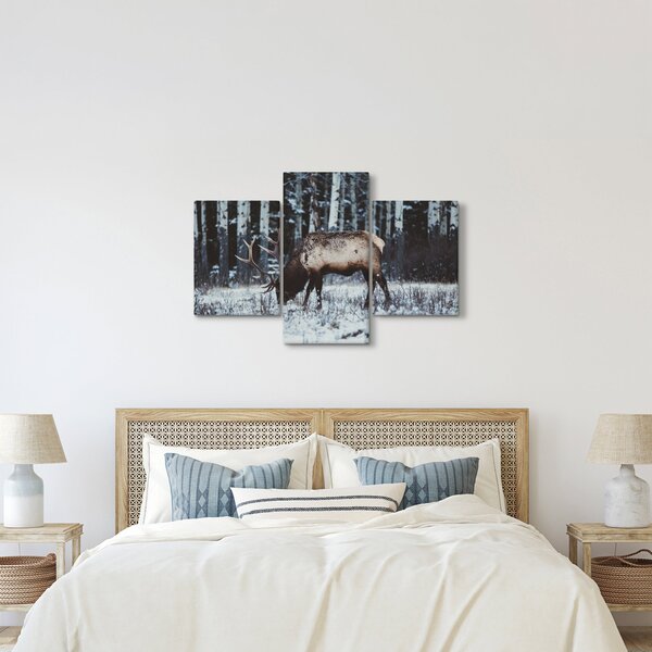 Kép - szarvas télen (90x60 cm)