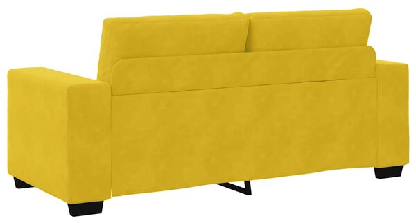 Sárga bársony loveseat kanapé 180x77x82 cm