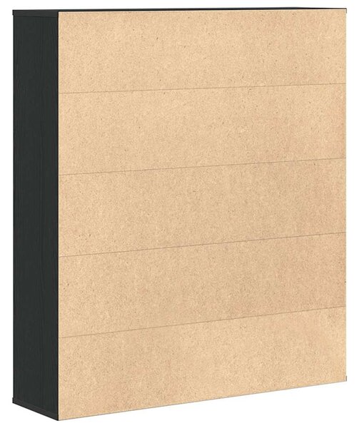 Könyvespolc fekete tölgy 89x24x101,5 cm Gépesített fa