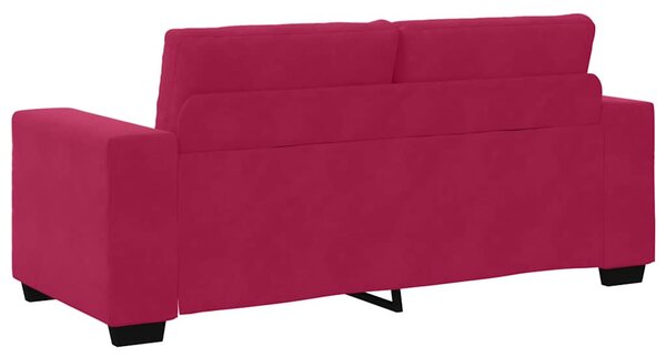 Bordó bársony loveseat kanapé 180x77x82 cm