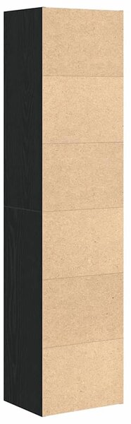 Könyvespolc fekete tölgy 31x24x127 cm Gépesített fa