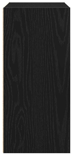 Könyvespolc fekete tölgy 31x24x52 cm Gépesített fa