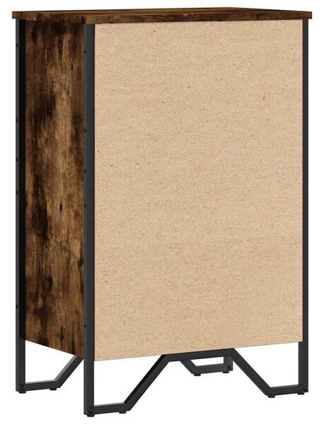 Füstös tölgy színű szerelt fa könyvszekrény 50 x 31 x 74,5 cm