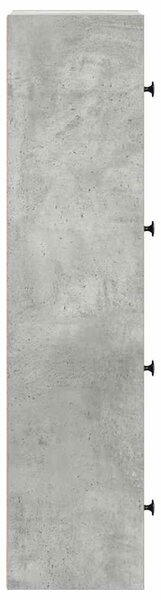 Betonszürke szerelt fa könyvespolc 40x24x102 cm