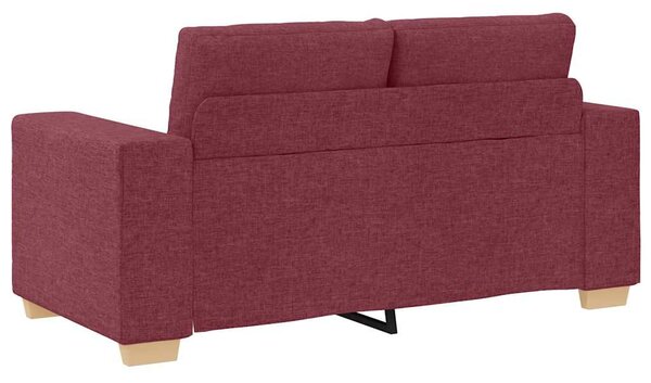 Borvörös szövet loveseat kanapé 160x77x82 cm
