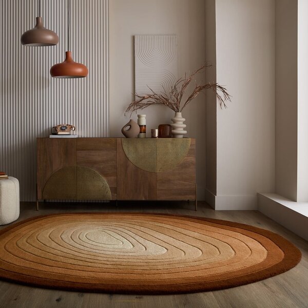 Téglavörös gyapjú szőnyeg 160x230 cm Puddle Ombre Wool – Flair Rugs
