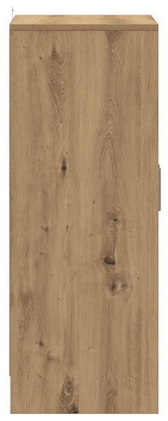 Kézműves tölgy színű szerelt fa cipősszekrény 60 x 35 x 92 cm