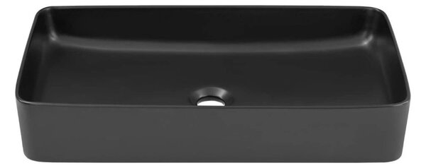 Eros SLIM 2 - PULTRA ültethető - Top Counter - porcelán mosdó - MATT FEKETE - 61 x 35 x 11 cm