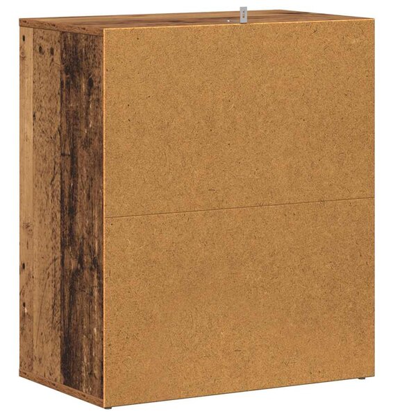 Antik fa színű szerelt fa cipősszekrény 60 x 35 x 70 cm