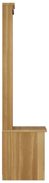 SANDNES tömör fenyőfa előszobafa 45x40x159,5 cm