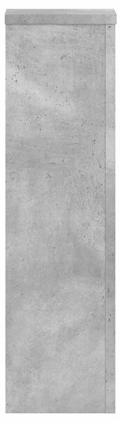 2 db betonszürke szerelt fa növénytartó állvány 17 x 17 x 60 cm