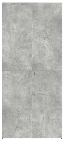 Cipőszekrény polcokkal Szürke 80 x 35.5 x 180 cm Faanyag