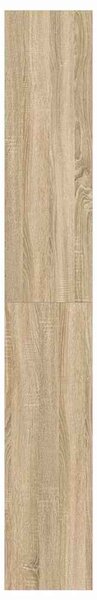 Könyvespolc 6 szintes 100 x 30 x 198 cm Szerelt Fa Sonoma tölgy