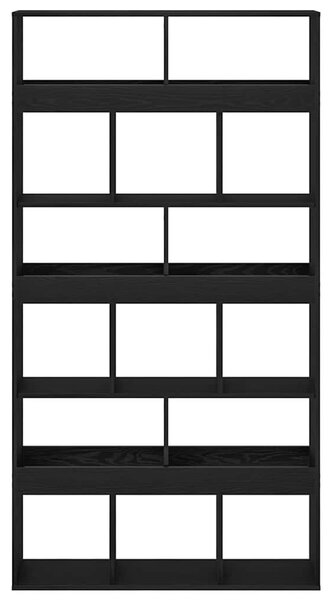 Könyvespolc 15 szintes 100 x 33 x 187,5 cm Fekete tölgy