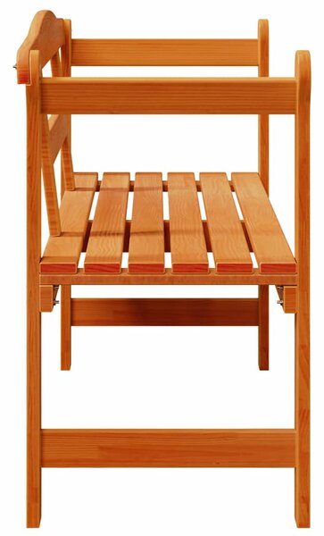 Kerti pad tárolóval Barna 119 x 44 x 76 cm Tömör fenyőfa