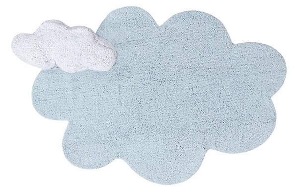 Világoskék mosható kézi szövésű pamut gyerek szőnyeg 110x170 cm Puffy Dream – Lorena Canals