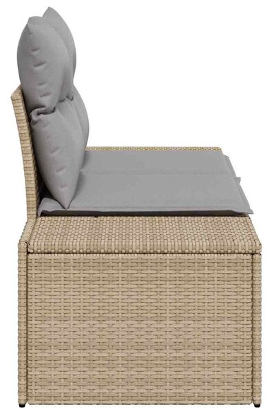 Kerti kanapé párnával Bézs 184 x 62 x 69 cm polirattan