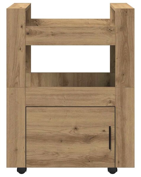 Konyhai kocsi kézműves tölgy 60 x 45 x 80 cm Szerelt Fa