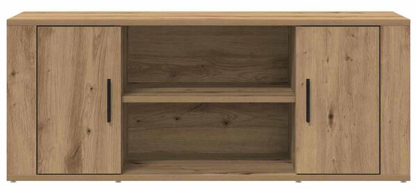 TV szekrény 100 x 35 x 40 cm kézműves tölgy Faanyag