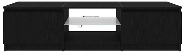 TV szekrény 140 x 38,5 x 36 cm Fekete tölgy Szerelt Fa