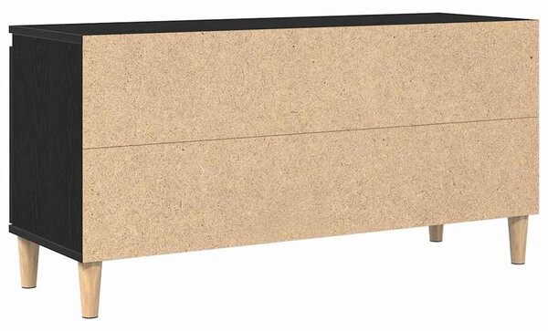 TV szekrény Fekete tölgy 102 x 35 x 50 cm Faanyag
