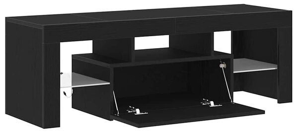 TV szekrény 120 x 35 x 40 cm Fekete tölgy Szerelt Fa