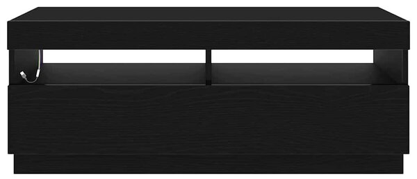 TV szekrény 100 x 35 x 40 cm Fekete tölgy Szerelt Fa