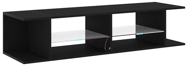 TV szekrény 135 x 39 x 30 cm Fekete tölgy Szerelt Fa