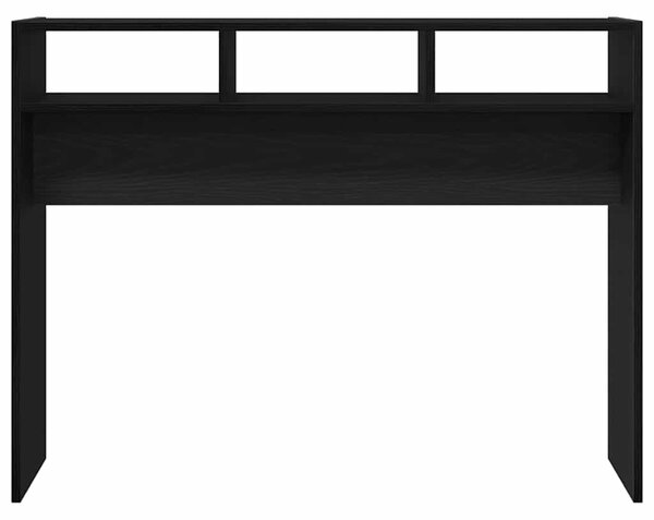 Konzolasztal Fekete tölgy 105 x 30 x 80 cm Szerelt Fa
