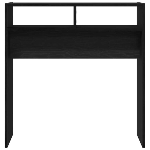 Konzolasztal Fekete tölgy 78 x 30 x 80 cm Szerelt Fa