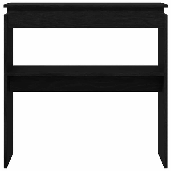 Konzolasztal Fekete tölgy 80 x 30 x 80 cm Szerelt Fa
