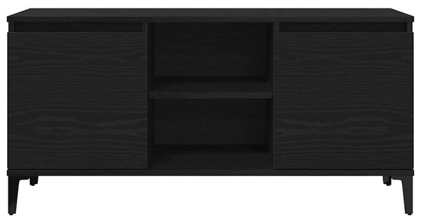 TV szekrény 102 x 35 x 50 cm Fekete tölgy Szerelt Fa
