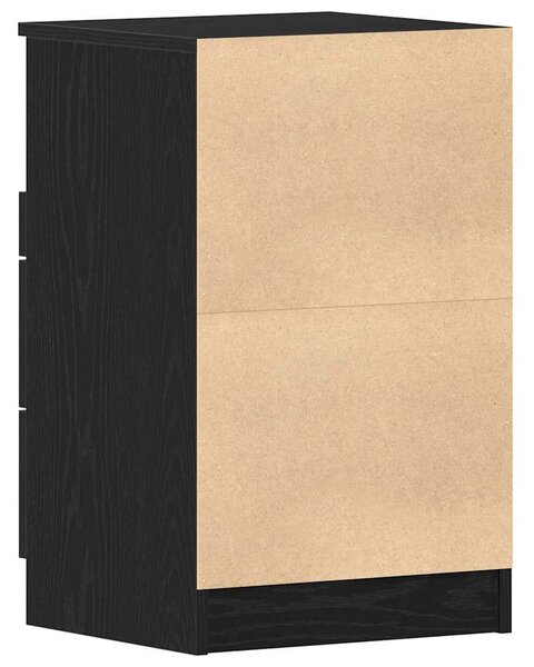 Éjjeliszekrény 2 db Fekete tölgy 40 x 35 x 65 cm Szerelt Fa
