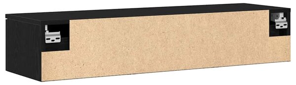 Fali Szekrény fiókkal Fekete tölgy 102 x 30 x 20 cm Szerelt Fa