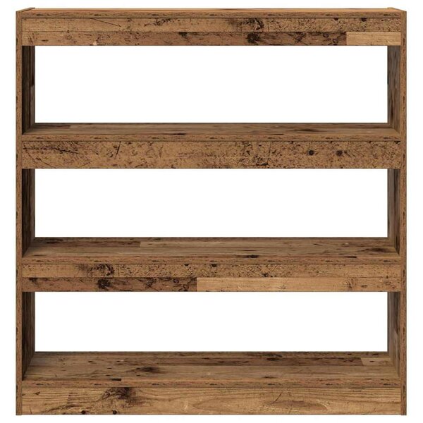Könyvespolc 3 szintes 100 x 30 x 103 cm Szerelt Fa Régi fa