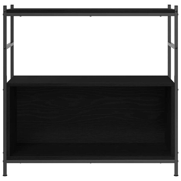 Könyvespolc 80 x 30 x 78,5 cm Szerelt Fa Fekete tölgy