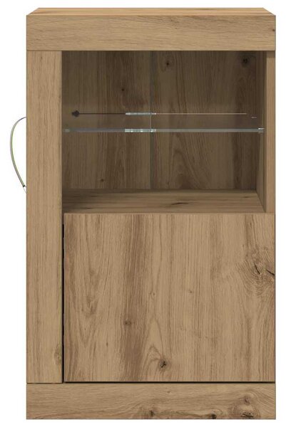 LED tálaló 41 x 37 x 67 cm Szerelt Fa Artisan tölgy