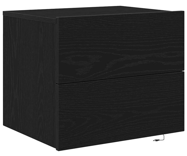Éjjeliszekrény 2 db Fekete tölgy 50 x 39 x 41 cm Szerelt Fa