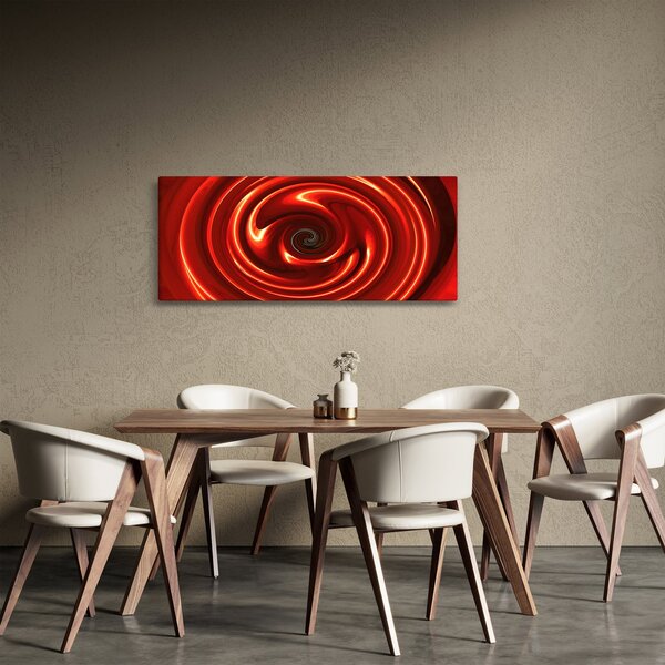 Absztrakt kép - piros spirál (120x50 cm)
