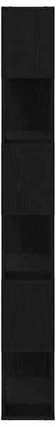 TV szekrény garnitúra 80 x 24 x 186 cm Fekete Szerelt Fa