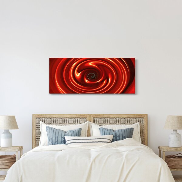 Absztrakt kép - piros spirál (120x50 cm)