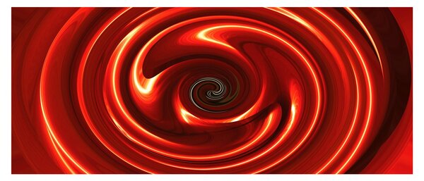 Absztrakt kép - piros spirál (120x50 cm)