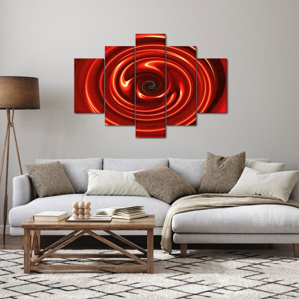 Absztrakt kép - piros spirál (150x105 cm)